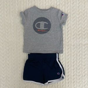 Champion t shirt and shorts set